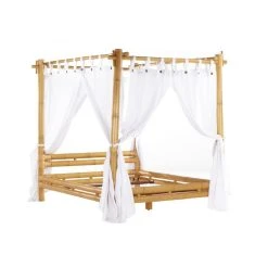 Vente-unique Lit à Baldaquin Avec Voilage 160 X 200 Cm - Bambou - Naturel - MALIND... 9 Vente-unique Lit à Baldaquin Avec Voilage 160 X 200 Cm - Bambou - Naturel - MALIND... -Zinus Boutique lit 200083