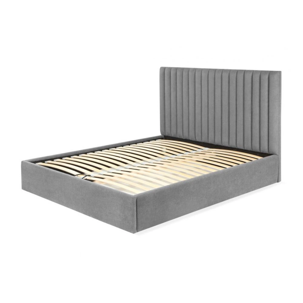 Vente-unique Lit Coffre Avec Tête De Lit Coutures Verticales SARAH - 160x200cm - T... 5 Vente-unique Lit Coffre Avec Tête De Lit Coutures Verticales SARAH - 160x200cm - T... – Image 5