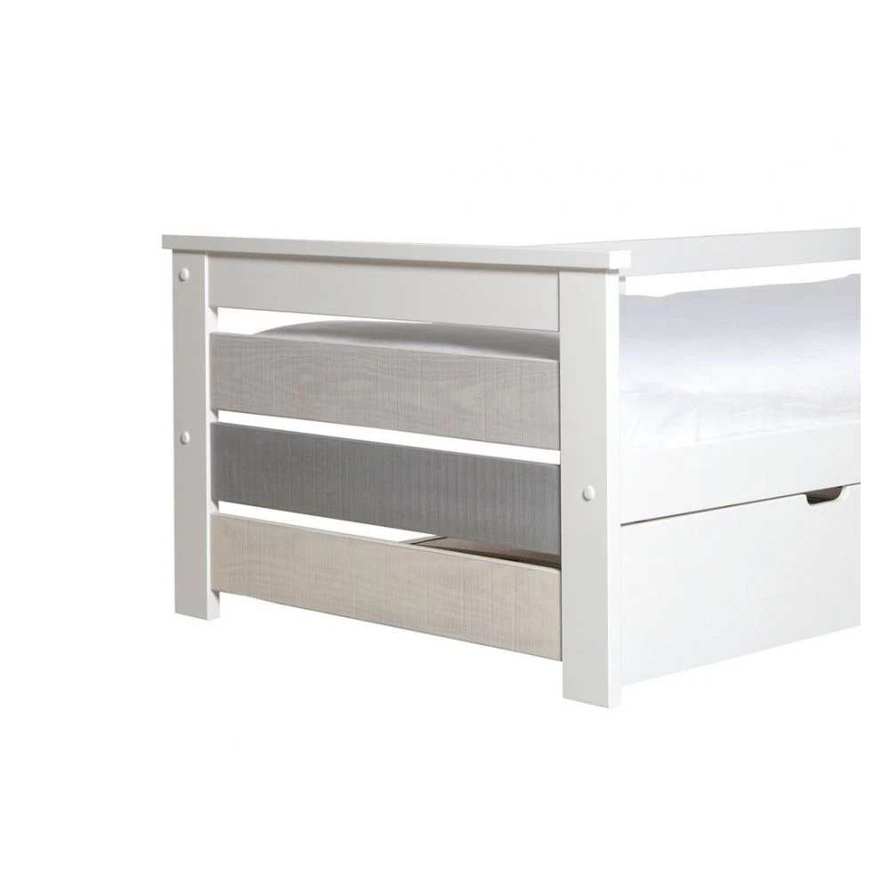 Vente-unique Lit Gigogne Banquette CELIANE - 2 X 90 X 190 Cm - MDF - Blanc 5 Vente-unique Lit Gigogne Banquette CELIANE - 2 X 90 X 190 Cm - MDF - Blanc – Image 5